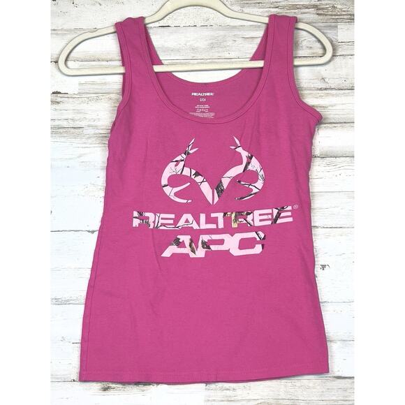 Real Tree APC Ladies Sleeveless Tank Top Pink Sz Sm - Picture 1 of 6